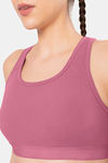 Amante Padded Anti Microbial Sports Bra - Heather Rose — thumbnail 4